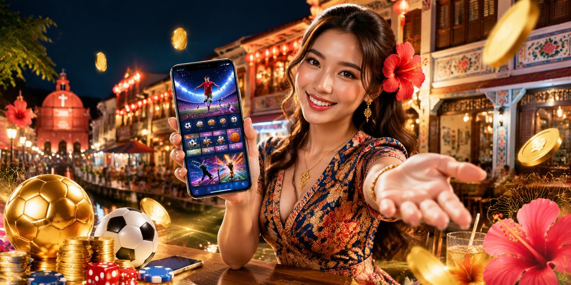 Pemain Melaka berbaju batik menikmati permainan kasino dalam talian